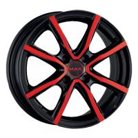 Литой колесный диск MAK Milano Black and Red 6,5x16 5x112 ET45 D76